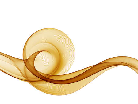 Vector abstract smoky waves background. Template brochure design Gold waveのイラスト素材