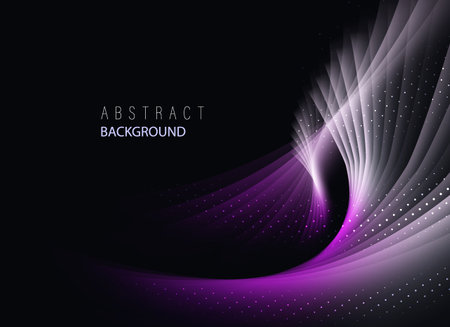 Vector illustration Abstract background with blurred magic neon light curved linesのイラスト素材