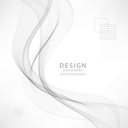 Abstract gray wave.Vector abstract background wave flowのイラスト素材