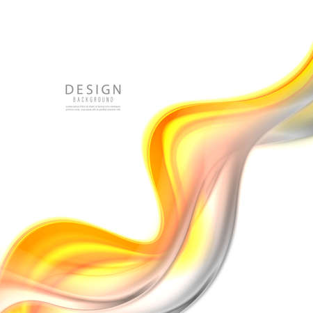 Orange Gray Smooth Wave Stream Abstract Wave Background Vectorのイラスト素材