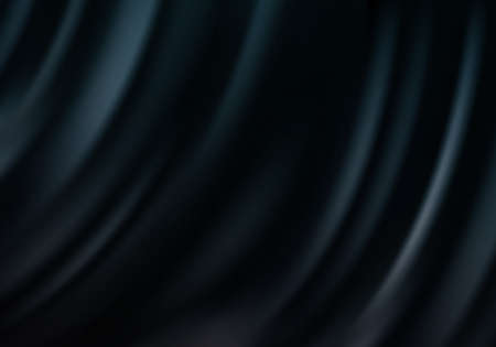 Black silk background Vector drape background Wave flowのイラスト素材