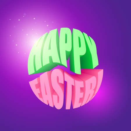 Happy Easter abstract vector colorful background 3d backgroundのイラスト素材