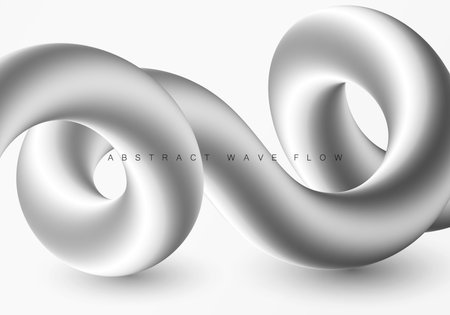 Gray waves Stream of abstract waves , gray wavy backgroundのイラスト素材