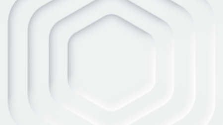 Soft crisp futuristic hexagon design. Minimalistic white background. Abstract wallpaper vector background for banner, poster, flyer, card.のイラスト素材