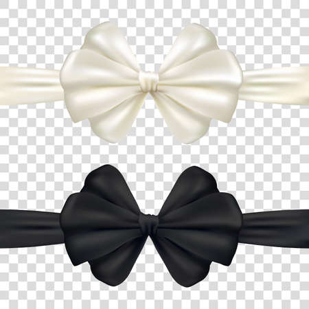 Decorative pink and black bow with horizontal ribbon.のイラスト素材