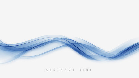 Blue abstract wave. Abstract vector background waveのイラスト素材