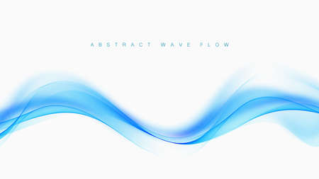 Blue abstract wave. Abstract vector background waveのイラスト素材