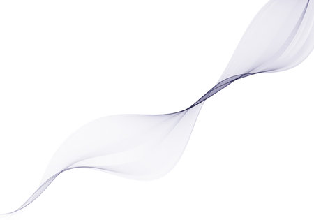 Abstract vector waves background.Transparent flow of smoky waves.のイラスト素材