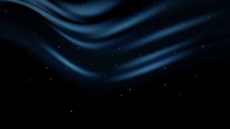 Abstract vector background blue fabric or liquid wave or wavy folds, luxury background or elegant wallpaperのイラスト素材