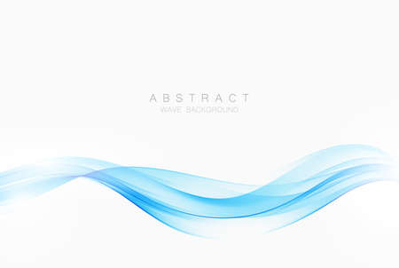 Abstract blue wave background. Transparent blue lines.のイラスト素材