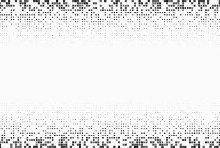 Black random pixel pattern. Mixed pixel texture background. Classic pixel art. Vector illustration.のイラスト素材