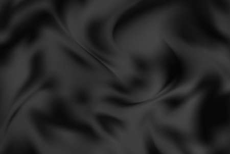 Vector black cloth background abstract with soft waves fabric texture background.のイラスト素材