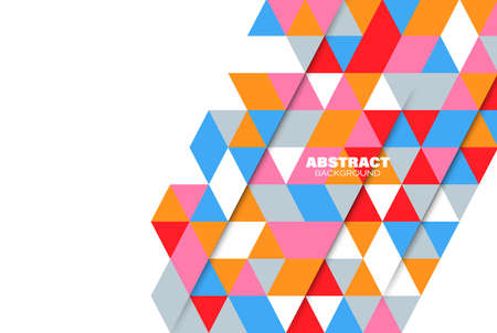 Minimalistic design, abstract background.Geometric element.Colored triangles. Vector illustrationのイラスト素材