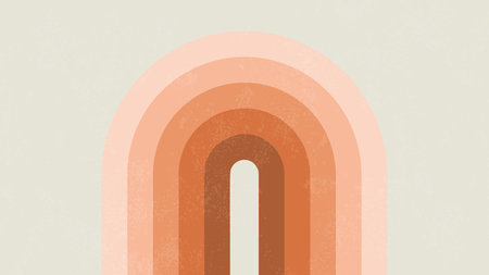 Background in 1970s style, vintage color lines. Retro background.のイラスト素材