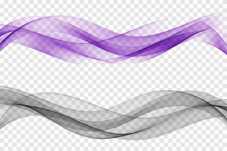 Color flow of wavy lines, abstract waves background. Vector waves setのイラスト素材
