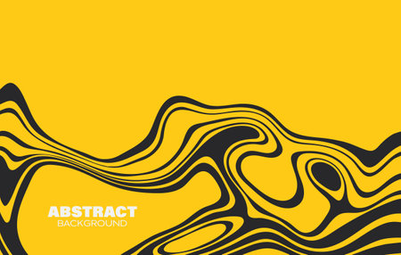 Abstract wave background, black wavy stripes and lines. Optical art.のイラスト素材