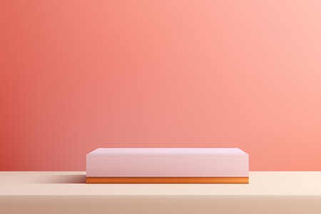 Empty podium in pastel colors, advertising, promotion and display of goods.のイラスト素材