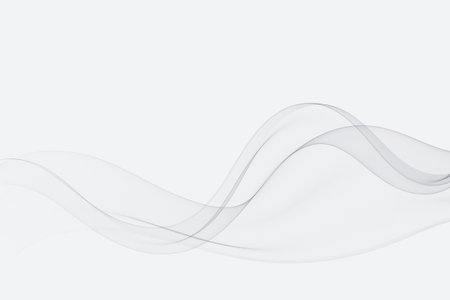 Soft gradient smoky abstract wave. Flow of wavy lines, design element.のイラスト素材