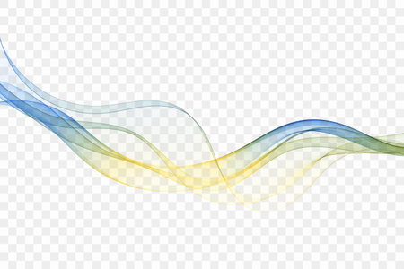 Curved lines in rainbow colors. Abstract wavy wave flow.のイラスト素材