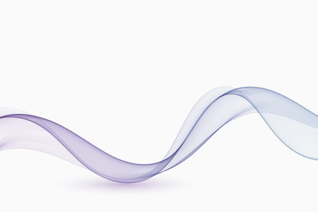 Blue transparent smoky wave flow,abstract wave background,design element.のイラスト素材