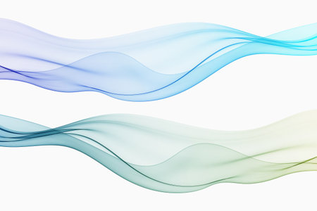 Collection of wavy shapes. Transparent element. Wave backgroundのイラスト素材