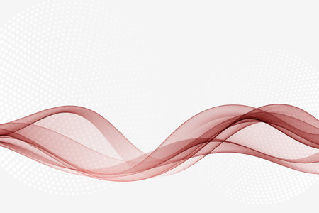 Wavy lines abstract curved wave background with halftone effect.のイラスト素材