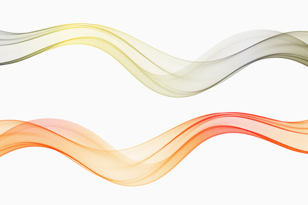 Colored smoky wave,abstract wave flowのイラスト素材