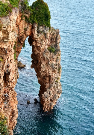 The Arch and Lands End on the sea backgroundの写真素材
