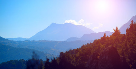 beautifull cloudy sunrise in the mountains in Turkey