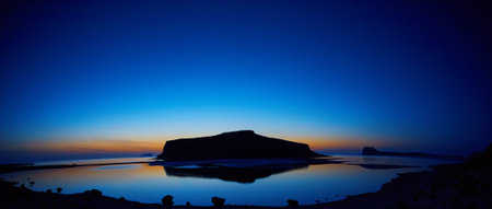 panoramic view on Balos beach at the sunset, Crete, Greeceの写真素材