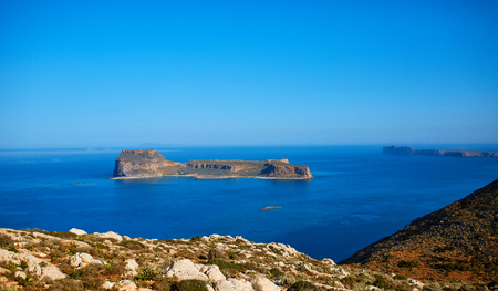 panoramic view on Balos beach, Crete, Greeceの写真素材