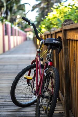 byke on the walk wayのeditorial素材