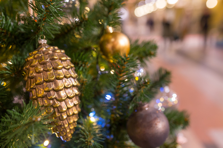 Christmas background with decorations.の写真素材