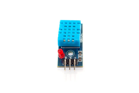Temperature and humidity sensor for DIY projects isolated on white