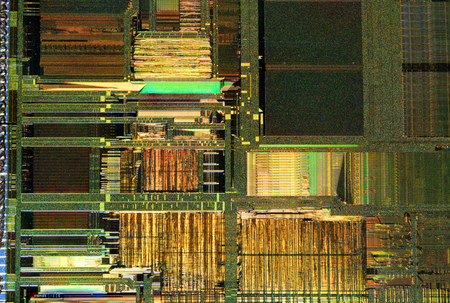 Silicon crystal digital processor macro shotの写真素材