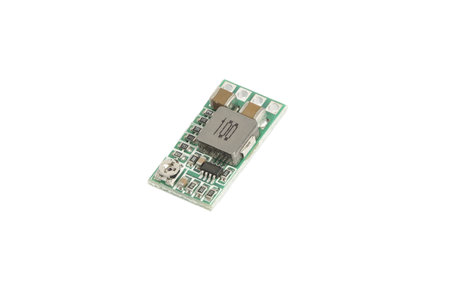 DC step-down transformer module isolated on white backgroundの写真素材