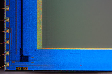 Extreme close-up of pixels of the digital camera sensor.の写真素材
