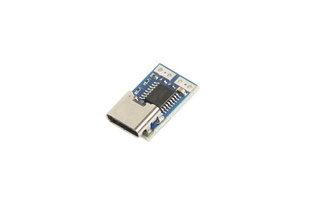 USB-C PD trigger module isolated on white backgroundの写真素材