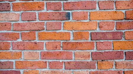 The wall of a typical American brick house. Authentic textureの写真素材