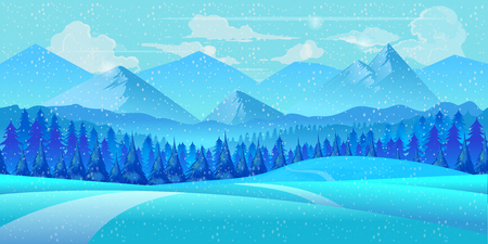 Winter landscape. illustration. Illustration for your application  projectの写真素材