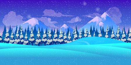 Mountain seamless background illustration for mobile app, web, game with snow and ice. templateの写真素材