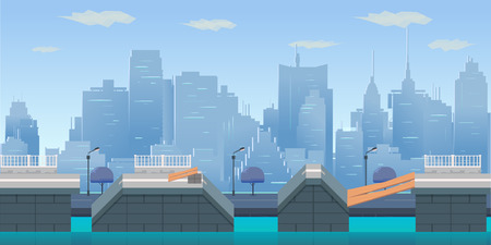 Jump City Game Backgroundの写真素材