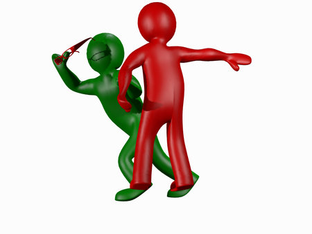 3d men in optical eyeglasses on white background の写真素材