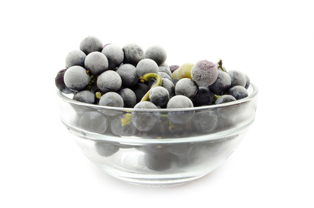 frozen grapes, frozen fruit , red grapesの写真素材