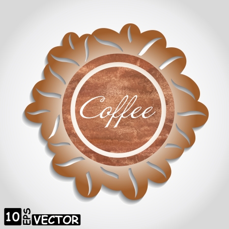 design elements of coffee, vector banner, vintage illustrationのイラスト素材