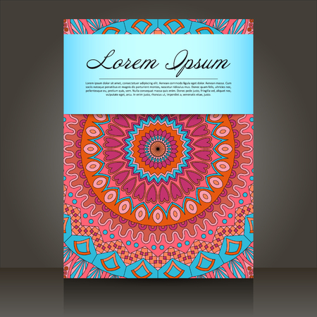 flyer with abstract colorful patternsのイラスト素材
