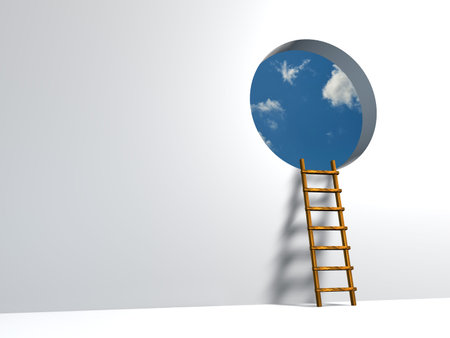 Stairs to the skyの写真素材