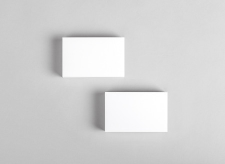 Photo of business cards. Mock-up for branding identity. For graphic designers presentations and portfoliosの写真素材