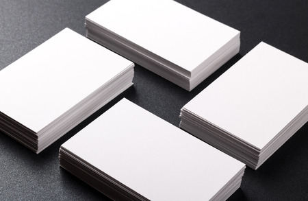 Photo of business cards. Template for branding identity. For graphic designers presentations and portfoliosの写真素材