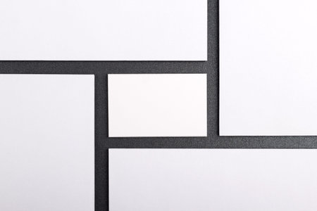 Photo of business cards. Template for branding identity. For graphic designers presentations and...